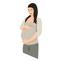 bebis dusch ceremoni gravid flicka moderskap illustration vektor