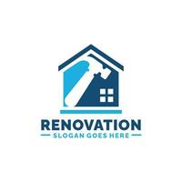 Hem renovering logotyp design vektor illustration