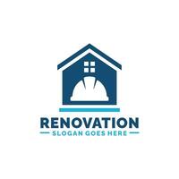 Hem renovering logotyp design vektor illustration