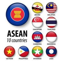asiatiska föreningen för sydostasiatiska nationer och medlemskap vektor