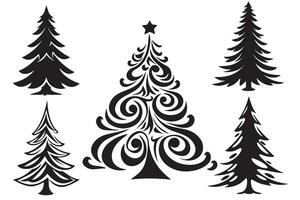 Weihnachten Baum Silhouette Design vektor