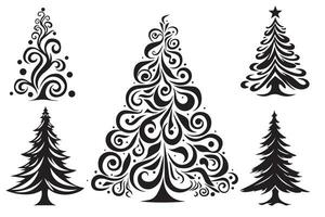 Weihnachten Baum Silhouette Design vektor