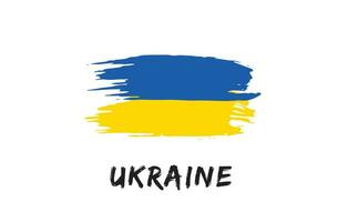 ukraina borsta målad nationell Land flagga målad textur vit bakgrund nationell dag eller oberoende dag design för firande vektor illustration