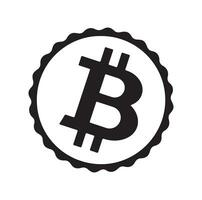 bitcoin ikon tecken betalning symbol. kryptovaluta logotyp. enkel vektor. vektor