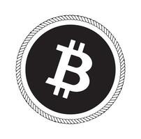 bitcoin ikon tecken betalning symbol. kryptovaluta logotyp. enkel vektor. vektor