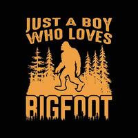 komisch Bigfoot t Hemd Design vektor