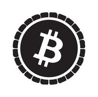 bitcoin ikon tecken betalning symbol. kryptovaluta logotyp. enkel vektor. vektor