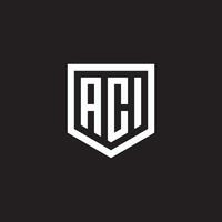 aci Schild Brief Logo Design Monogramm Initialen Brief Konzept Vektor Vorlage