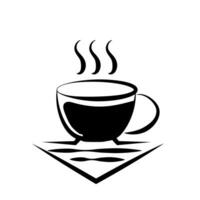 Kaffee Tasse Logo Bilder Design auf Weiß Hintergrund. Vektor Illustration eps 10.