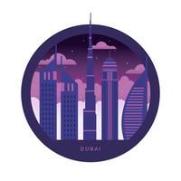 dubai skyline vektor illustration