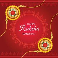 4 Raksha Bandhan Hintergrund mit golden Rachi. Vektor Illustration