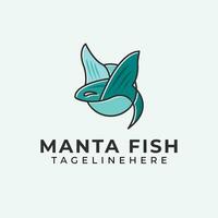 Manta Fisch Logo Symbol Design, Manta Bilder Vektor Design .