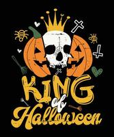 kung av halloween. halloweeen t skjorta design och skriva ut mall. vektor