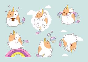 wannabe unicorn clipart set vektor