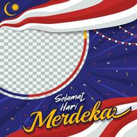 transparent bakgrund hälsning malaysia oberoende dag vektor