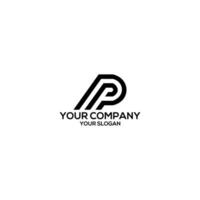 pp schwarz Logo Design Vektor