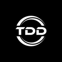 tdd logotyp design, inspiration för en unik identitet. modern elegans och kreativ design. vattenmärke din Framgång med de slående detta logotyp. vektor