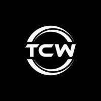 tcw logotyp design, inspiration för en unik identitet. modern elegans och kreativ design. vattenmärke din Framgång med de slående detta logotyp. vektor