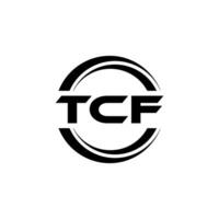 tcf logotyp design, inspiration för en unik identitet. modern elegans och kreativ design. vattenmärke din Framgång med de slående detta logotyp. vektor