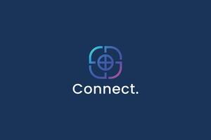 abstrakt Linie Symbol verbinden Geschäft Daten Netzwerk Kommunikation Logo Handy, Mobiltelefon App vektor