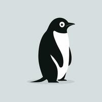 einfach eben schwarz und Weiß Pinguin Symbol Illustration Vektor