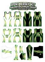 vergiften Grün Jersey Design Sportbekleidung Muster Vorlage vektor