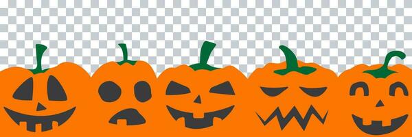 Halloween Party Banner mit schwarz oder Gelb unheimlich Kürbis Gesicht isoliert auf Hintergrund, Raum zum Text, Verkauf Vorlage ,Webseite, Poster, Vektor Illustration.