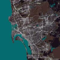 Vektor Stadt Karte von san Diego Kalifornien USA