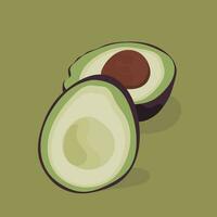 Illustration von Teilt Avocado vektor