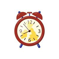 Vektor Illustration von ein rot Alarm Uhr. Konzept von Zeit