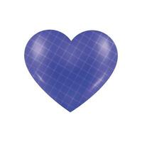 vektor blå sömlös pläd hjärta på vit bakgrund