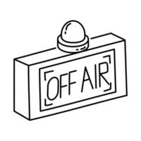 Off-Air-Symbol. Doodle handgezeichnete oder Umrisssymbolstil vektor