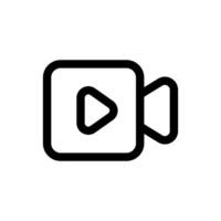 einfach Video Kamera Symbol. das Symbol können Sein benutzt zum Webseiten, drucken Vorlagen, Präsentation Vorlagen, Illustrationen, usw vektor