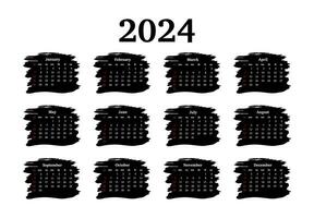 kalender för 2024 isolerat på en vit bakgrund vektor