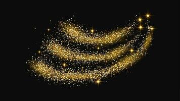 guld glittrande konfetti Vinka och stardust vektor