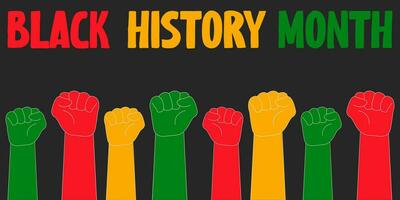 svart historia månad, firande, afrikansk amerikaner, baner, flygblad vektor