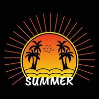 sommar t-shirt design vektor