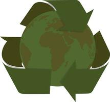 Recycling Pfeile mit Erde. vektor
