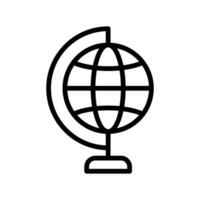 Globus Symbol, global, International, Erde. isoliert auf Weiß Hintergrund editierbar. vektor