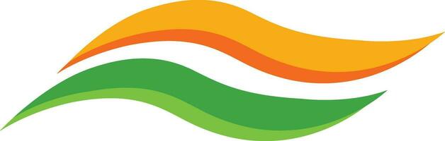 indisk flagga Färg vågor för republik dag firande. vektor