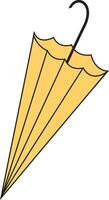 gul Färg paraply ikon. vektor