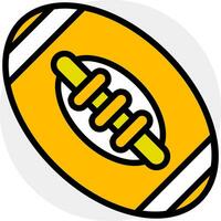 rugby boll ikon i gul Färg. vektor