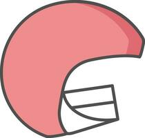 Sport Helm Symbol im rot und schwarz Farbe. vektor