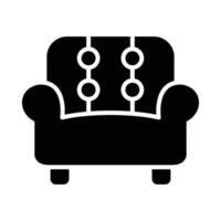 Couch Vektor Glyphe Symbol zum persönlich und kommerziell verwenden.