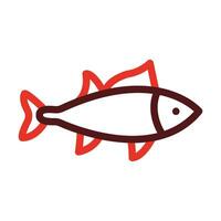 Thunfisch dick Linie zwei Farbe Symbole zum persönlich und kommerziell verwenden. vektor