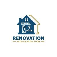 Zuhause Renovierung Logo Design Vektor Illustration