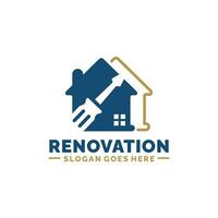 Zuhause Renovierung Logo Design Vektor Illustration