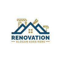 Hem renovering logotyp design vektor illustration