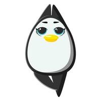 Sport Pinguin tut Yoga und Fitness. vektor