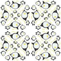 söt pingviner sömlös mönster. vektor illustration i tecknad serie barnslig stil.